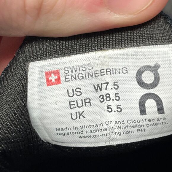 On Cloud Cloudswift Black White Athletic Running Shoes Sneakers Women’s 7.5 - Picture 8 of 8